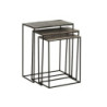 Set 3 kovových stolků Rectangular - 53*66*29 cm