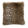 Polštář s dlouhým chlupem Leopard - Ø 45*5 cm