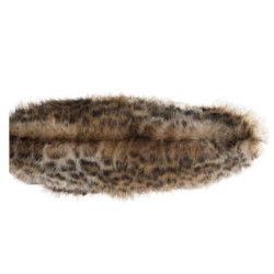 Polštář s dlouhým chlupem Leopard - Ø 45*5 cm