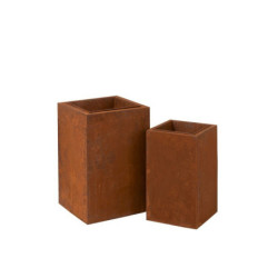 2 ks kovové obaly na květiny Metal Rust - 40*40*60 cm