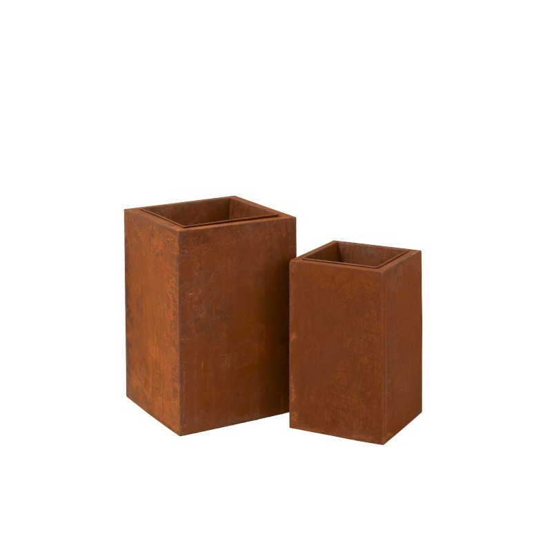 2 ks kovové obaly na květiny Metal Rust - 40*40*60 cm