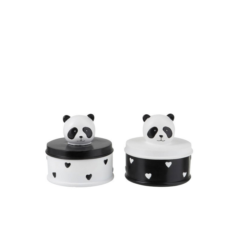 2x box Panda - Ø10*11 cm