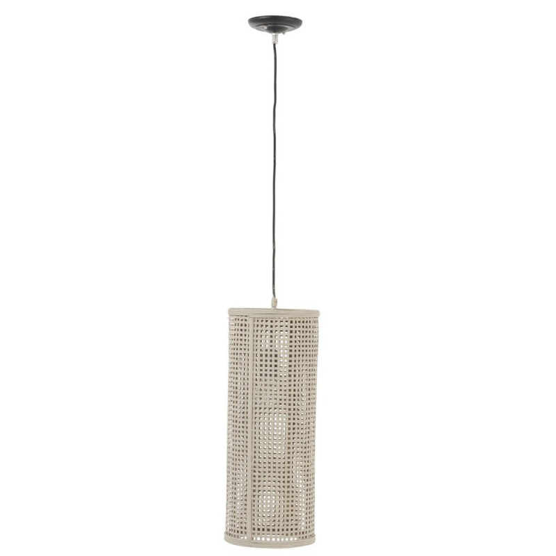 Béžová bambusová závěsná lampa - Ø20*135 cm