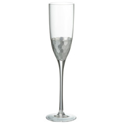 Sklenička na šampaňské Silver - Ø 7*26 cm