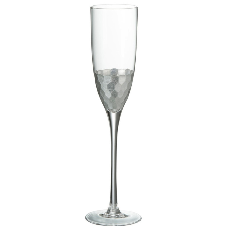 Sklenička na šampaňské Silver - Ø 7*26 cm