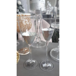 Sklenička na šampaňské Silver - Ø 7*26 cm