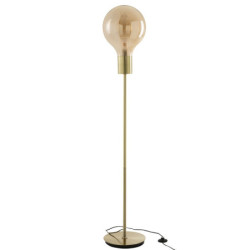 Zlatá skleněná stojací lampa ve tvaru žárovky Baloon - Ø 30*160cm