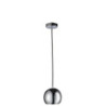 Stříbrné závěsné kovové světlo Ball silver - Ø 15*120 cm