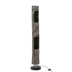 Stojací dřevěná lampa Paulownia Black 2 - Ø 21*133 cm