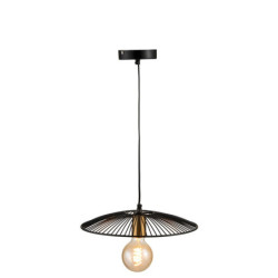 Černé kovové stropní světlo Line small - Ø 35*85 cm