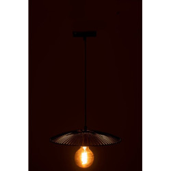Černé kovové stropní světlo Line small - Ø 35*85 cm