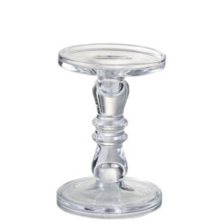 Skleněný transparentní svícen Leti small - Ø 13*19cm