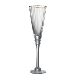 Sklenička na šampaňské  Rim Gold - Ø 7*27 cm