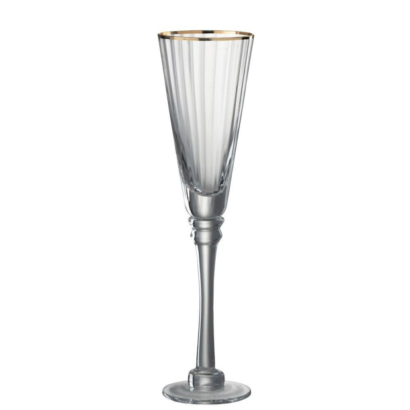 Sklenička na šampaňské  Rim Gold - Ø 7*27 cm