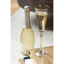 Sklenička na šampaňské  Rim Gold - Ø 7*27 cm