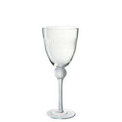 Sklenička na víno s proužkem Flute ∅ 9*24 cm