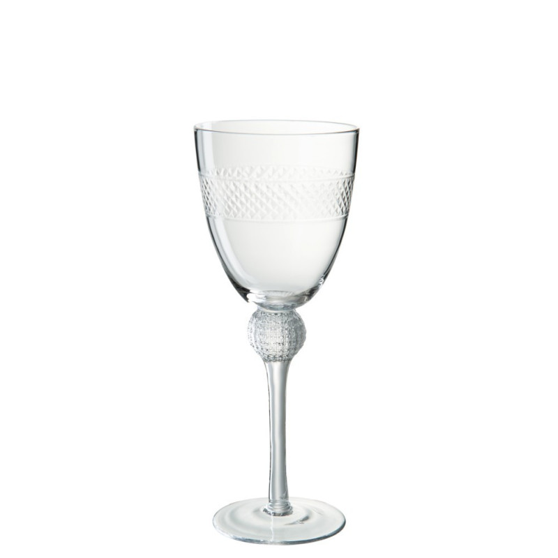 Sklenička na víno s proužkem Flute ∅ 9*24 cm