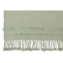 Zelený pléd Tassel s třásněmi - 130*170 cm