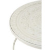 Set 2 bílých kovových stolků s ornamentovou deskou - Ø79*36 cm