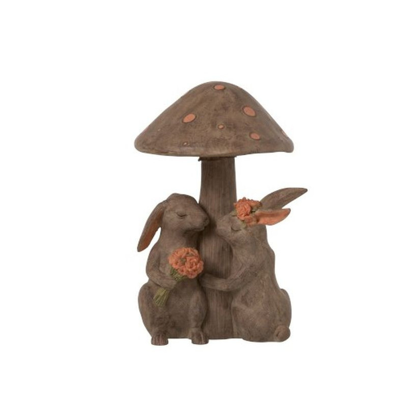 Zamilovaní králíci pod houbou - 16*22.5cm