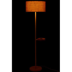 Bílá kovová stojací lampa s nabíjením na telefon Metvit-  Ø 45*166cm / E27