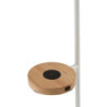 Bílá kovová stojací lampa s nabíjením na telefon Metvit-  Ø 45*166cm / E27