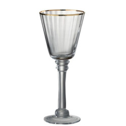 Sklenička na bílé víno se zlatou linkou Rim - Ø 9,5*24 cm