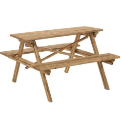 Venkovní  bambusový set lavice a stůl Bambo - 204*20*74 cm