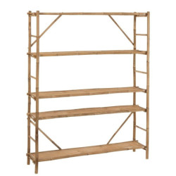 Bambusový regál s 5-ti policemi Bambo - 160*40*195 cm