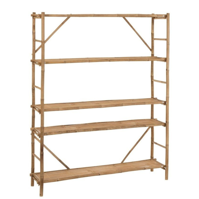 Bambusový regál s 5-ti policemi Bambo - 160*40*195 cm