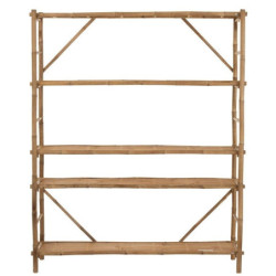 Bambusový regál s 5-ti policemi Bambo - 160*40*195 cm