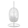 Závěsné bílé zahradní ratanové křeslo Lounge White Oval - 119*105*193 cm