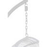 Závěsné bílé zahradní ratanové křeslo Lounge White Oval - 119*105*193 cm