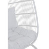 Závěsné bílé zahradní ratanové křeslo Lounge White Oval - 119*105*193 cm