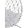 Závěsné bílé zahradní ratanové křeslo Lounge White -119*110*193 cm