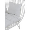 Bílé ratanové zahradní křeslo Lounge White Oval - 117*110*151 cm