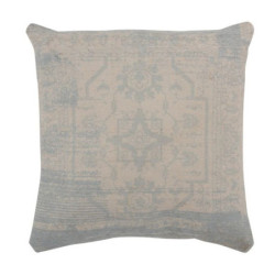 Béžovo-modrý polštář Jacquard - 45*45cm