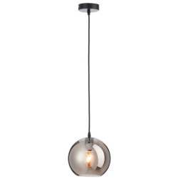 Závěsné skleněné světlo BALL SILVER - Ø 20*205 cm