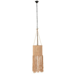 Závěsné bavlněné béžové světlo Macrame - Ø26*76cm