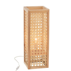 Přírodní bambusová stolní lampa Rectan - 23*23*65cm