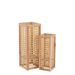 Přírodní bambusová stolní lampa Rectan - 23*23*65cm
