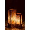 Přírodní bambusová stolní lampa Rectan - 23*23*65cm