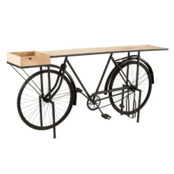 Černý konzolový stolek retro kolo Bicycle - 190*36*84cm