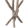 Odkládací kulatý dřevěný stůl se skleněnou deskou Branchy - Ø50*59 cm