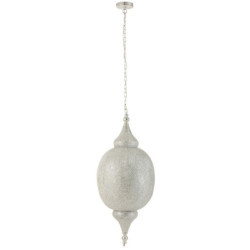 Bílé kovové závěsné světlo/lustr Oriental drop- Ø 41*164 cm