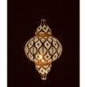 Bílé kovové závěsné světlo/lustr Oriental drop - Ø 31*133 cm