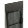 Černá kovová komoda s prosklenými dvířky Franco - 120*35*90 cm