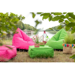 2ks Cementový květináč Pompom modrá,zelená S- 15*15*10 cm