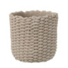 Šedý cementový obal na květináč ve tvaru košíku - Ø 29,5*28 cm