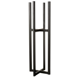 Černý kovový stojan na květináč nebo vázu XL  - 31,8*95,2 cm